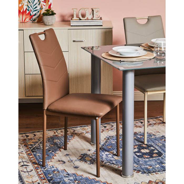 Set di 4 Tappeti In Poliestere Karim 60x110 Cm Multicolor