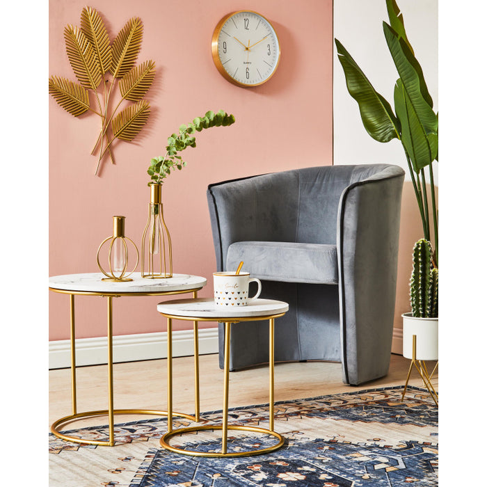 Set di 4 Tappeti In Poliestere Karim 60x110 Cm Multicolor