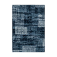 Set di 4 Tappeti In Poliestere Nowell 100x150 Cm Blu