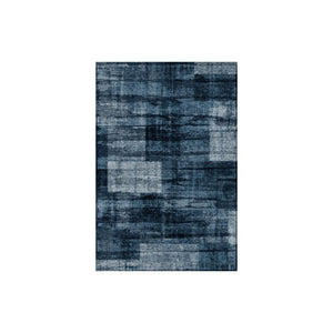 Set di 4 Tappeti In Poliestere Nowell 60x110 Cm Blu