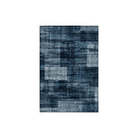 Set di 4 Tappeti In Poliestere Nowell 60x110 Cm Blu