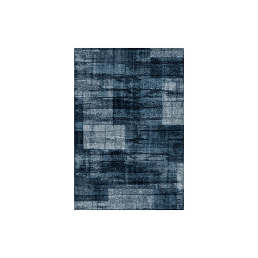 Set di 4 Tappeti In Poliestere Nowell 60x110 Cm Blu