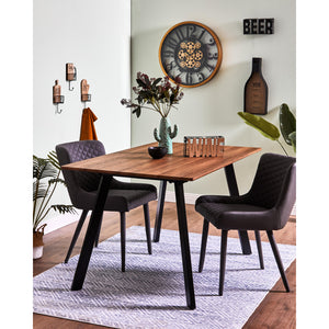 Set di 4 Tappeti In Poliestere Randall 60x110 Cm Grigio