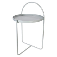 Set di 4 Tavolini Arky 41x41x66cm In Metallo Bianco