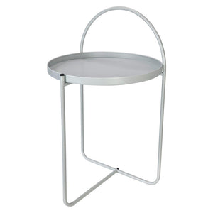 Set di 4 Tavolini Arky 41x41x66cm In Metallo Bianco