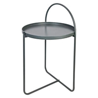 Set di 4 Tavolini Arky 41x41x66cm In Metallo Grigio Scuro