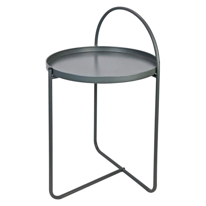 Set di 4 Tavolini Arky 41x41x66cm In Metallo Grigio Scuro