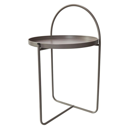 Set di 4 Tavolini Arky 41x41x66cm In Metallo Tortora