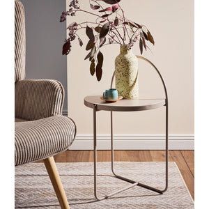 Set di 4 Tavolini Arky 41x41x66cm In Metallo Tortora