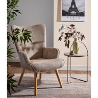 Set di 4 Tavolini Arky 41x41x66cm In Metallo Tortora