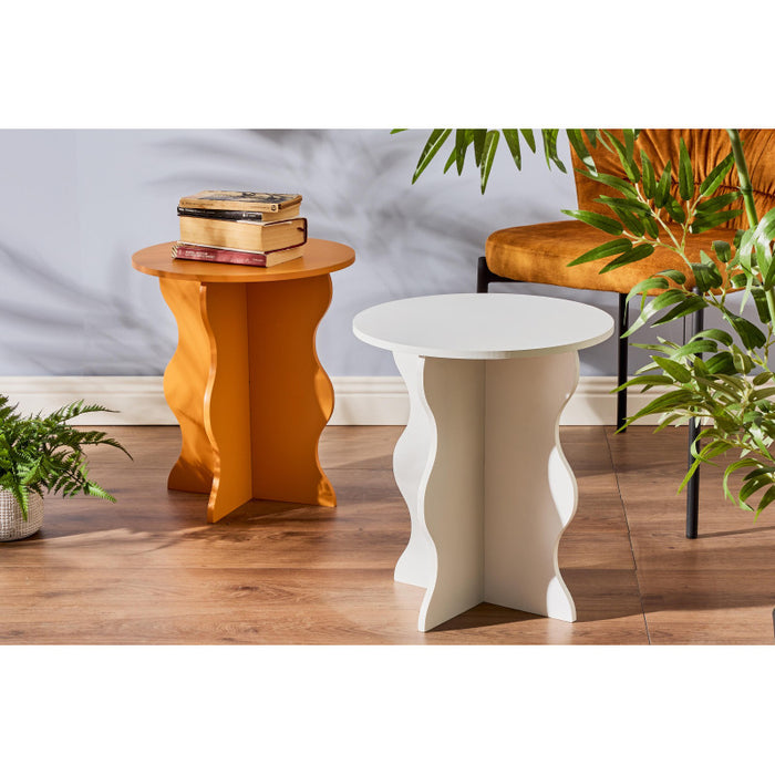 Set di 4 Tavolini Sally In Mdf 12mm 39x39x45cm Ocra