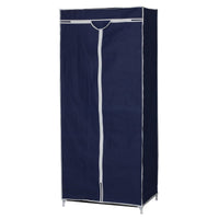 Set di 5 Armadi In Tessuto Tnt Con Ripiano 70x45x160 Cm Blu