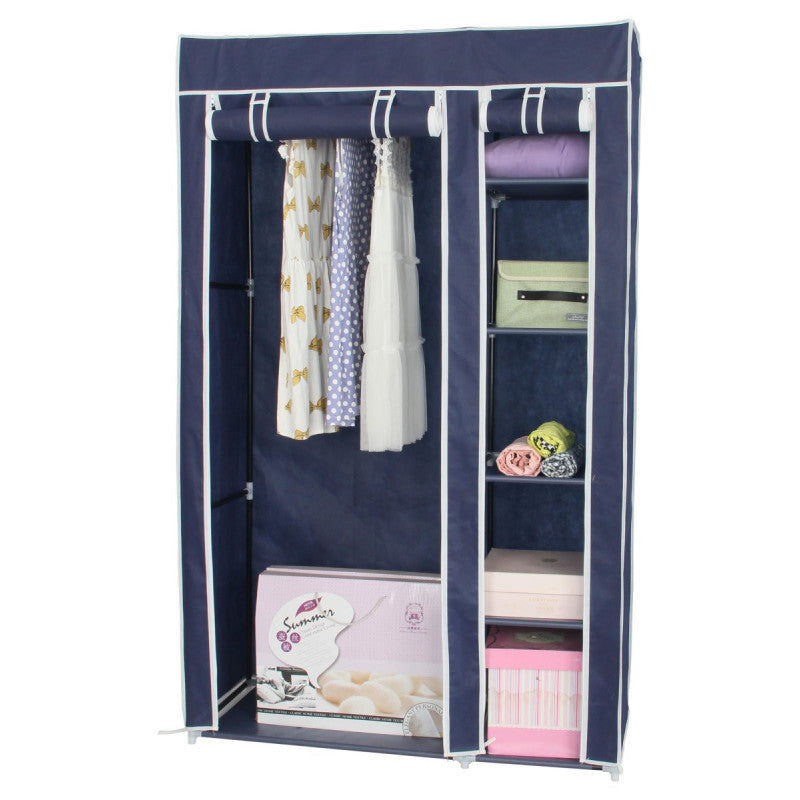 Set di 5 Armadi In Tnt 110x45x175 Cm Blu