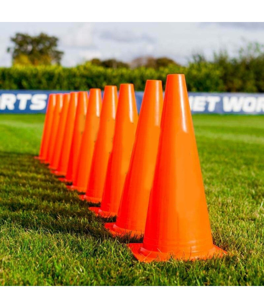 2 Pezzi Coni Ostacoli Arancioni 30cm Per Allenamento Velocità  Agilità  Scatto         