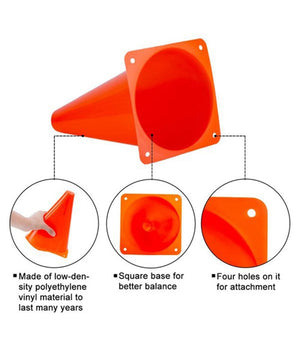 2 Pezzi Coni Ostacoli Arancioni 30cm Per Allenamento Velocità  Agilità  Scatto         
