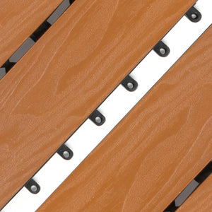 IDMarket - Set di 5 piastrelle per decking in legno composito WODHY con effetto teak