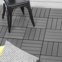 IDMarket - Set di 5 piastrelle per decking WODHY grigio legno composito