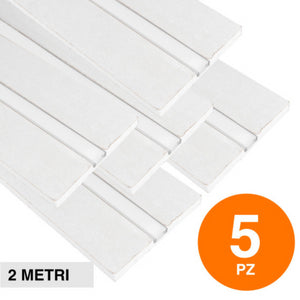 Set di 5 Profili LED da 2 Metri Integrati nel Cartongesso - Adatti a Strisce LED fino a 12,4mm