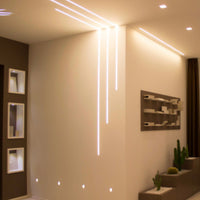 Set di 5 Profili LED da 2 Metri Integrati nel Cartongesso - Adatti a Strisce LED fino a 12,4mm