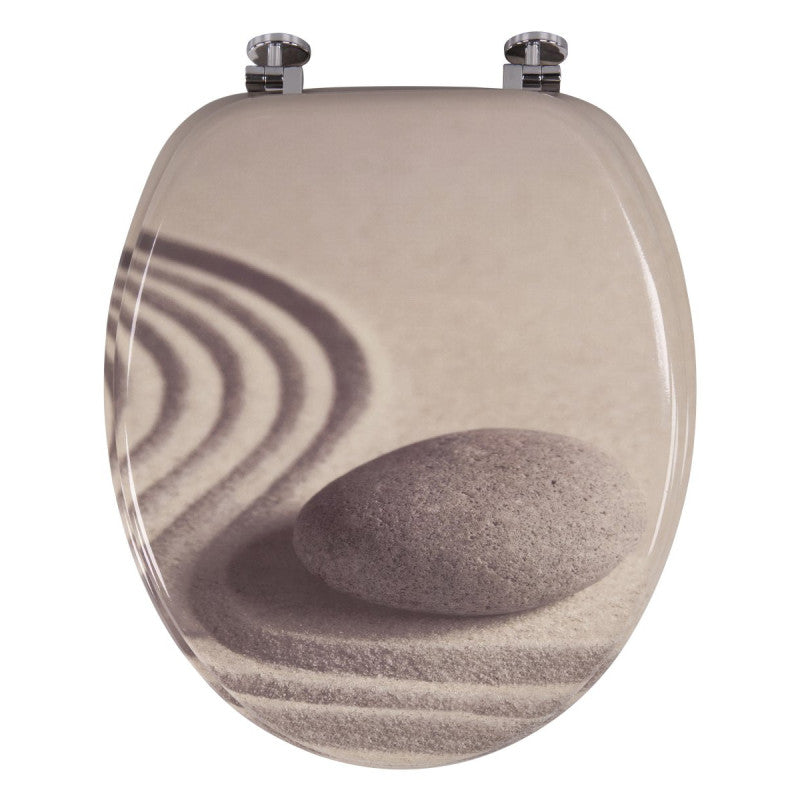 Set di 5 Sedili Wc In Mdf Con Decoro Su 3 Lati Zen