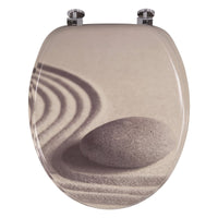 Set di 5 Sedili Wc In Mdf Con Decoro Su 3 Lati Zen