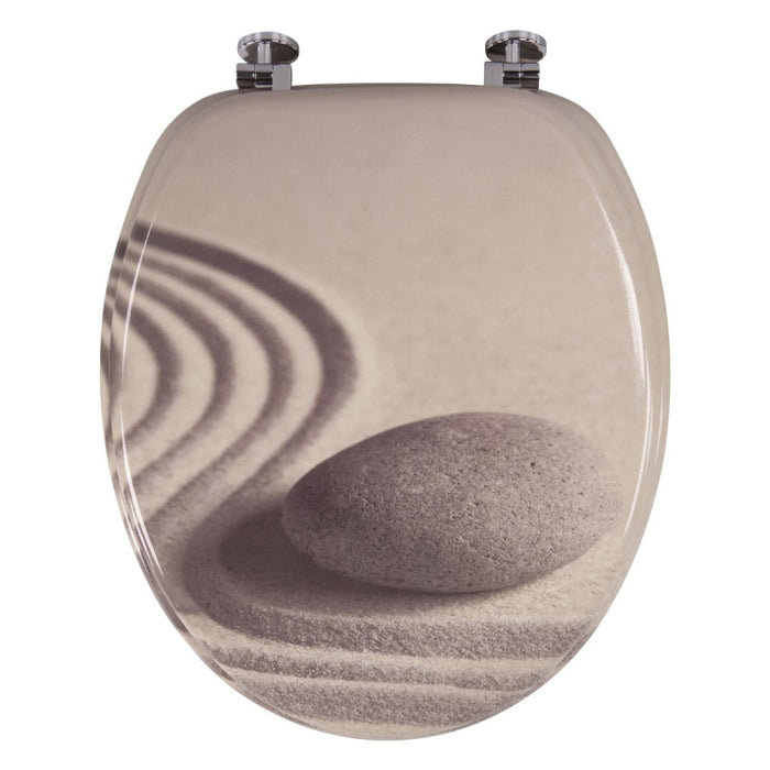 Set di 5 Sedili Wc In Mdf Con Decoro Su 3 Lati Zen