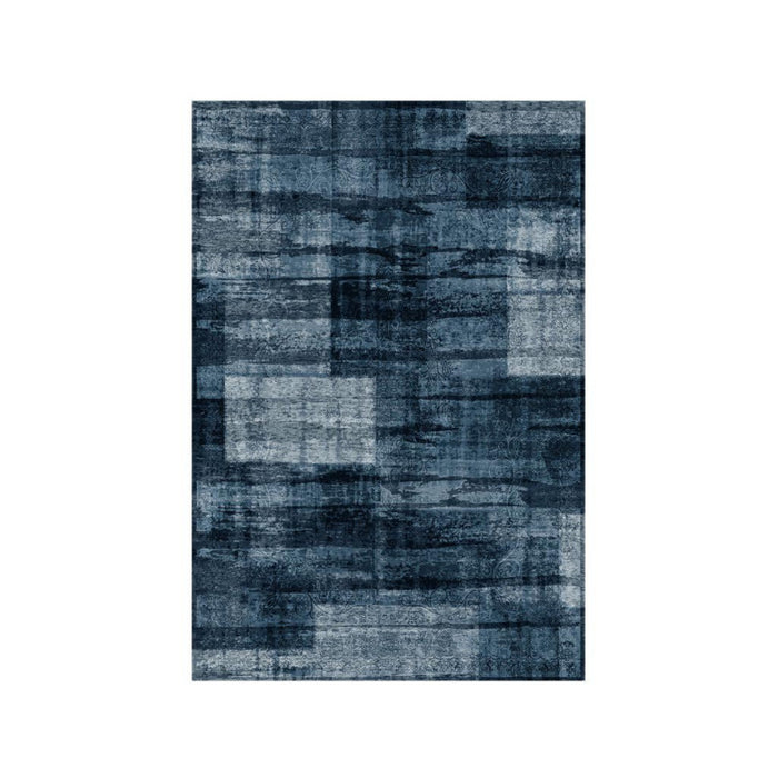 Set di 5 Tappeti In Poliestere Nowell 50x80 Cm Blu