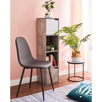 Set di 5 Tappeti In Poliestere Randall 50x80 Cm Grigio