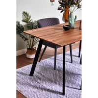 Set di 5 Tappeti In Poliestere Randall 50x80 Cm Grigio