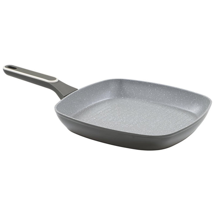 Set di 6 Bistecchiere Alluminio Forgiato 28 Grit Stone Manico Soft Touch Fondo Induzione