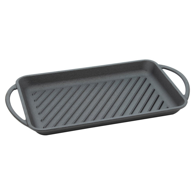 Set di 6 Bistecchiere In Ghisa Rettangolare 39x22 Cm