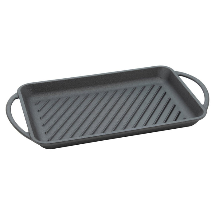 Set di 6 Bistecchiere In Ghisa Rettangolare 39x22 Cm