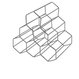 Set di 6 Cantinette Vino In Filo Cromato 6 Posti