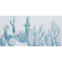 Set di 6 Canvas Dipinto A Mano Cactus 60x120