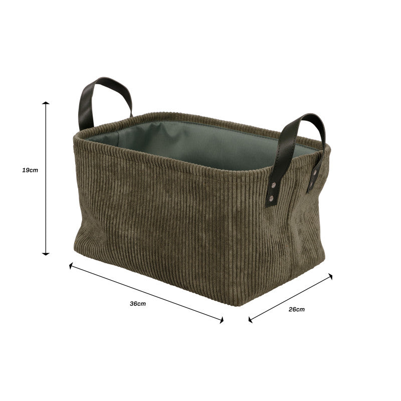 Set di 6 Cesti porta tutto Micol Verde
36x26x19cm
Velluto A Coste