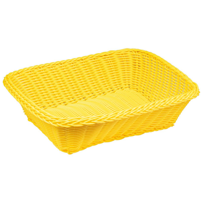Set di 6 Cestini Pp Rettangolare 30x23 Cm Giallo
