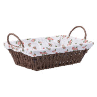 Set di 6 Cestini Rettangolare 26x19 In Cordoncino Di Carta Anima Metallo Con Ferretto