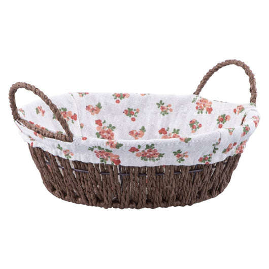 Set di 6 Cestini Rotondo Cm 24 Cordoncino Di Carta Anima Metallo Con Ferretto