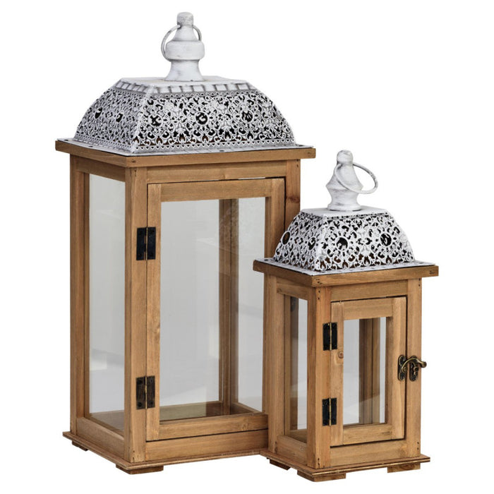 Set di 6 confezioni 2 Lanterne In Legno Midori