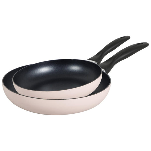 Set di 6 confezioni 2 padelle 24-28 Medua Cipria Alluminio Stampato Fondo Induzione