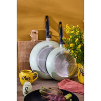 Set di 6 confezioni 2 padelle 24-28 Rural Green Alluminio Stampato Fondo Induzione