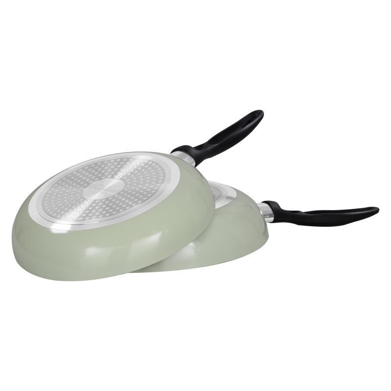 Set di 6 confezioni 2 padelle 24-28 Rural Green Alluminio Stampato Fondo Induzione