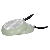 Set di 6 confezioni 2 padelle 24-28 Rural Green Alluminio Stampato Fondo Induzione