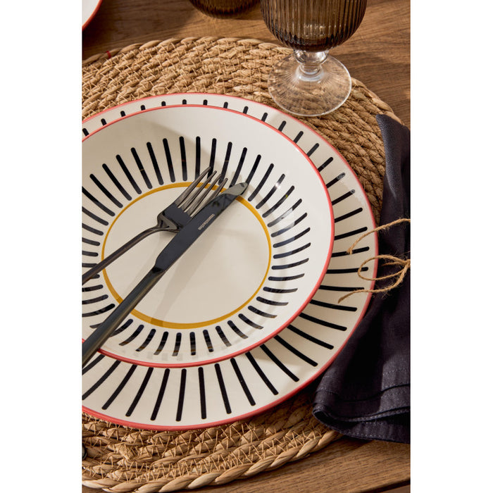 Set di 6 confezioni 24 Pz Posate Dorset In Acciaio 18/0 Finitura Nera