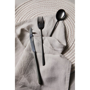 Set di 6 confezioni 24 Pz Posate Dorset In Acciaio 18/0 Finitura Nera