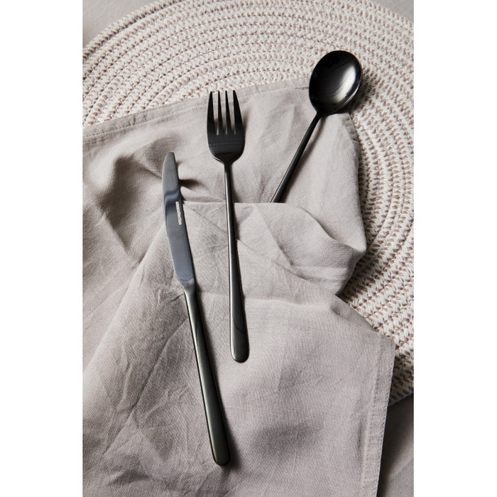 Set di 6 confezioni 24 Pz Posate Dorset In Acciaio 18/0 Finitura Nera