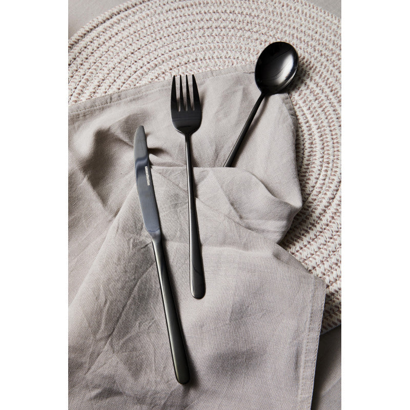 Set di 6 confezioni 24 Pz Posate Dorset In Acciaio 18/0 Finitura Nera