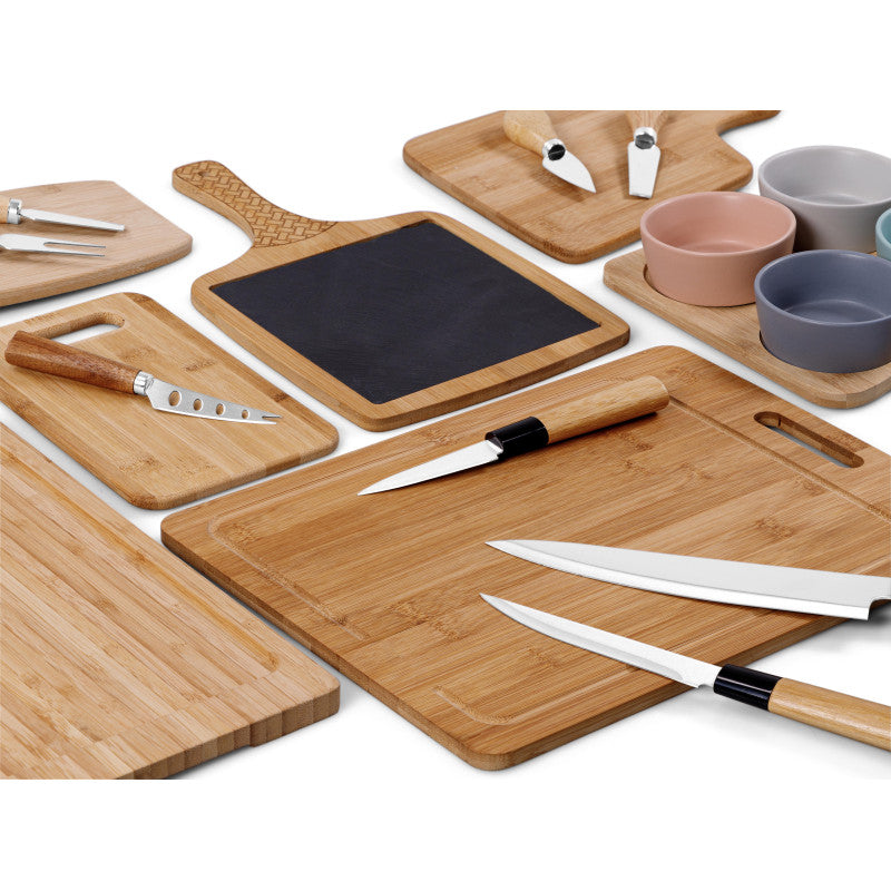 Set di 6 confezioni 2pz Tagliere Pizza In Bamboo 43*30 Con Rotella Tagliapizza