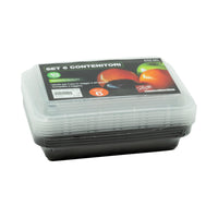 Set di 6 confezioni 6 Pz Contenitori Rettangolari 650 Ml