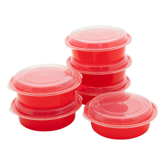 Set di 6 confezioni 6 Pz Contenitori Tondi 650 Ml